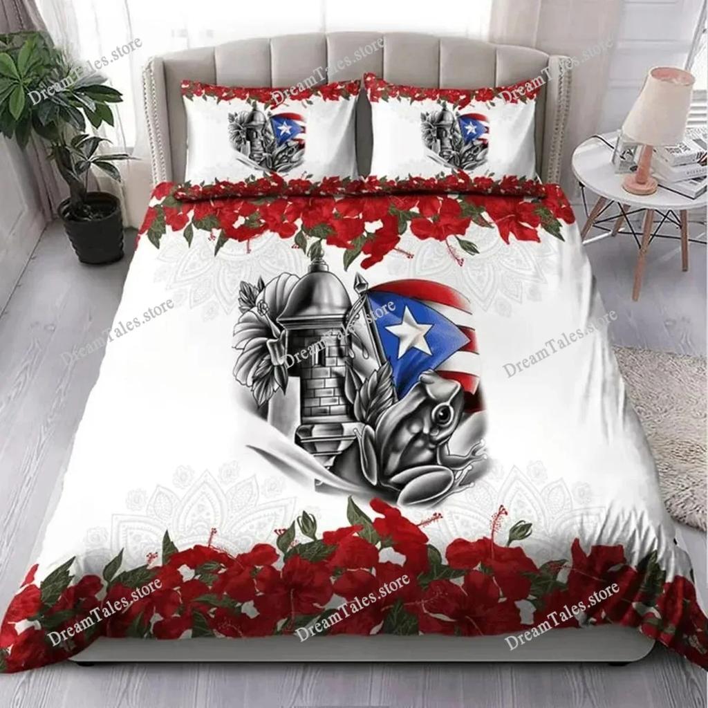 3d Print Puerto Rico Flag Bedding Set Duvet Cover Adult and Kids Bedding Set Luxury Children's Gifts Home Textileextile