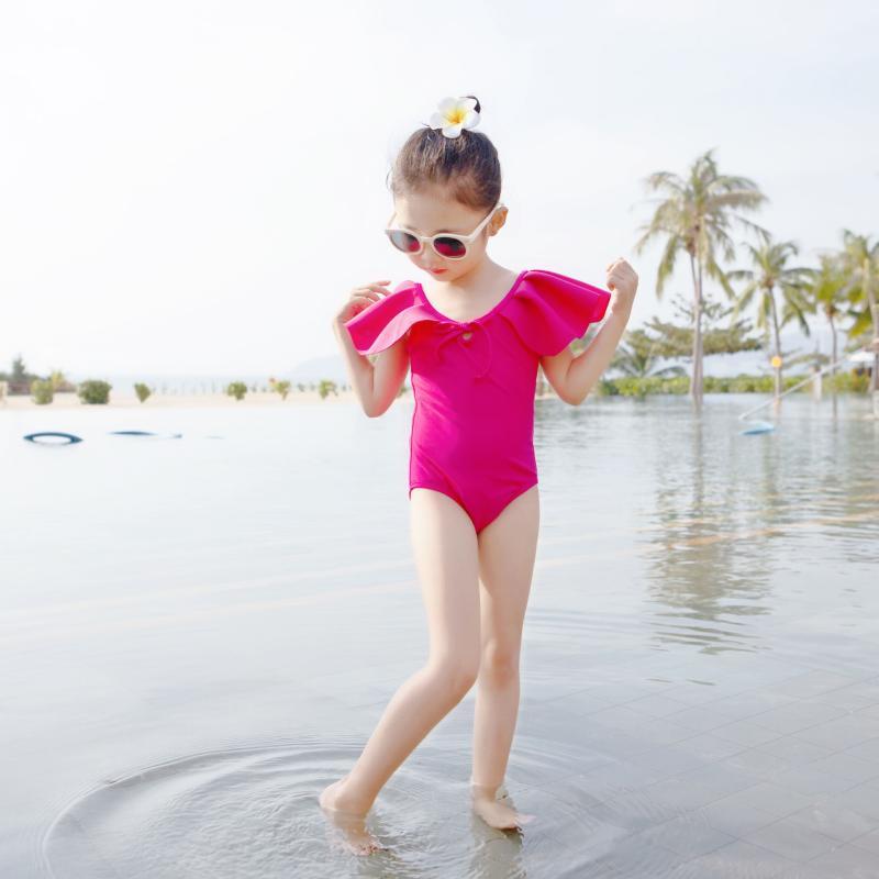 Union Envoy Girl's Princess Ruffle One-Piece Swimsuit