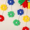 2pcs/set Rainbow Flower Tassel Hair Clips for Girls Back To School Barrettes Hairpins Cute Headwear Hair Accessories s