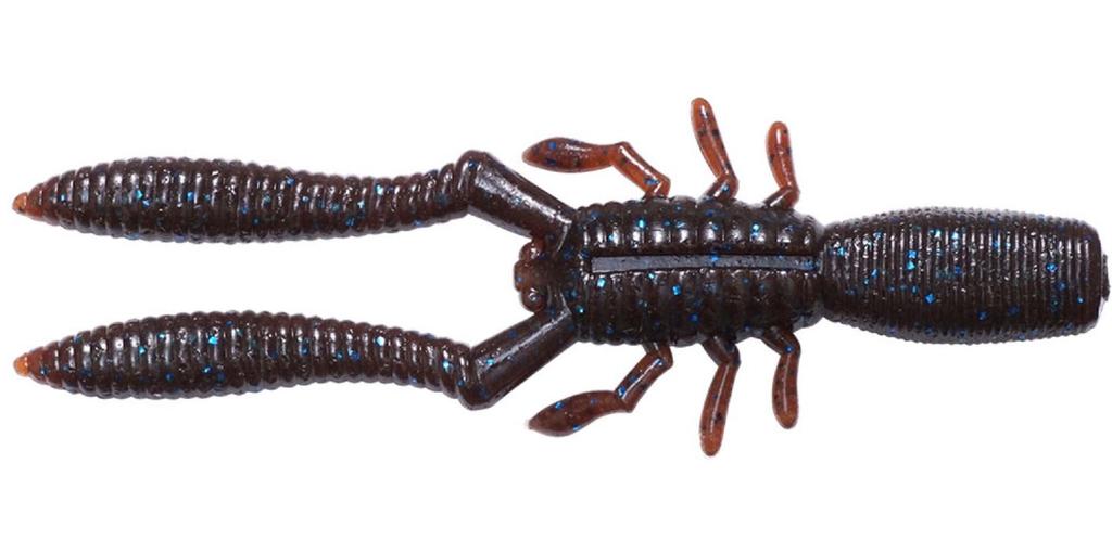 Megabass Soft Lure Bottle Shrimp 4 Inches Scuppernong Blue Flake (8614)