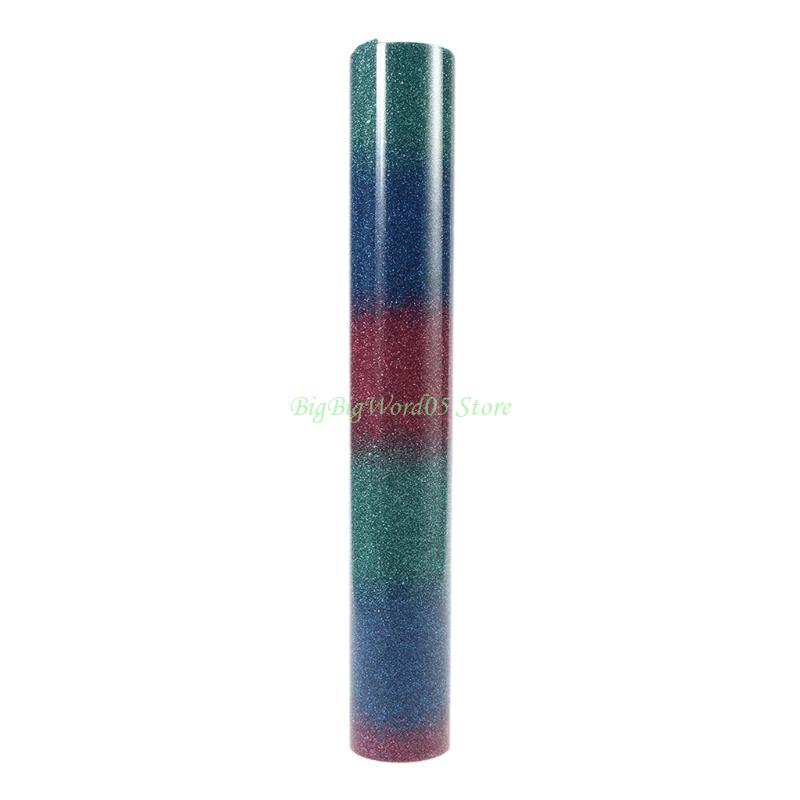 24TE Lettering Film Glitter Rainbow Heat Transfer Vinyl Roll Heat Press Iron DIY Man Women T-Shirts Craft Gifts Accessories