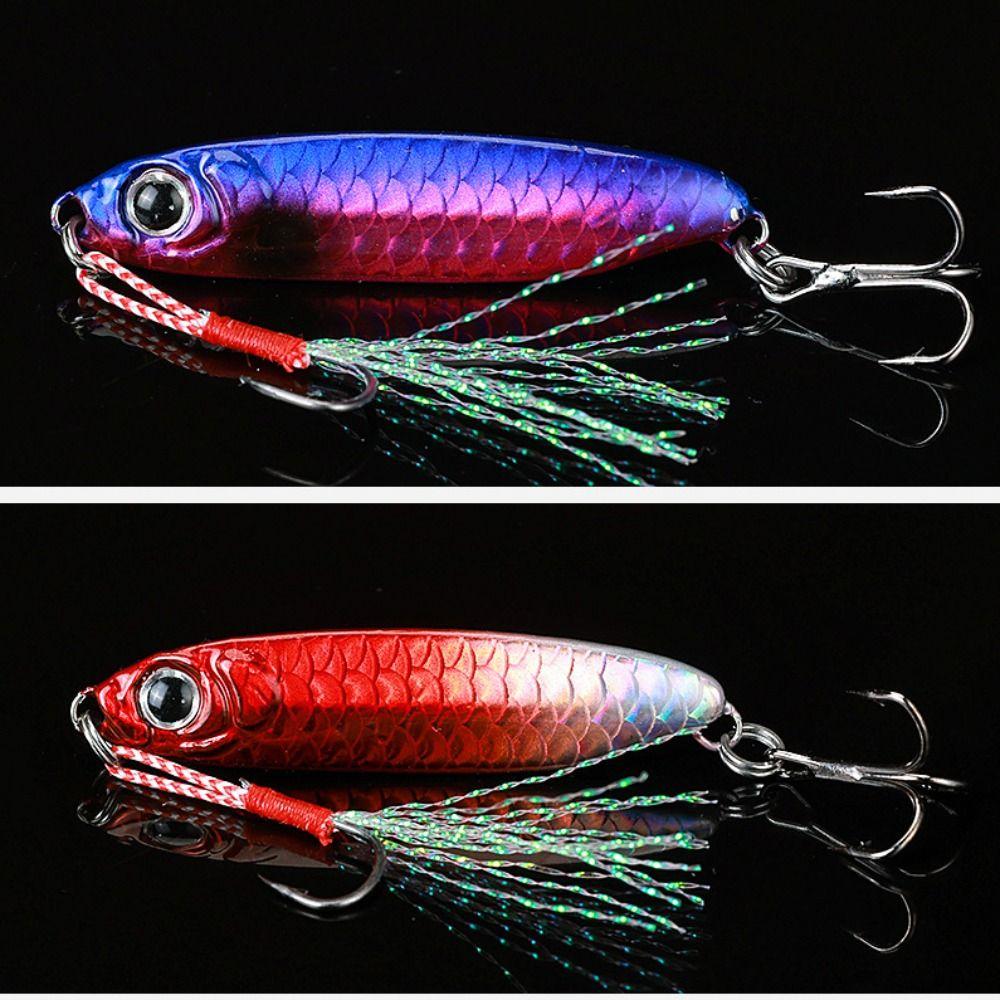 Red Green Fishing Lure Iron Spinning Baits Durable Metal Jig Lure