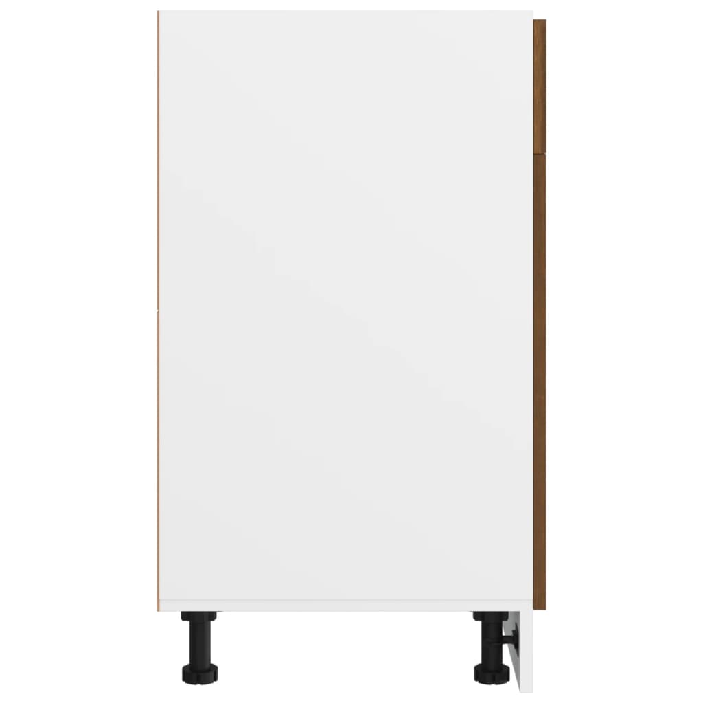 Vidaxl Base Cabinet With Drawer, Brown Oak, 40X46X81.5 Cm
