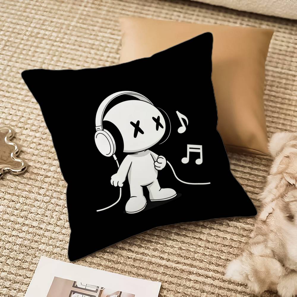 

Американский винтажный принт Наволочка Защита от пылевых клещей Невидимая молния Диван-кровать 12x12Inch