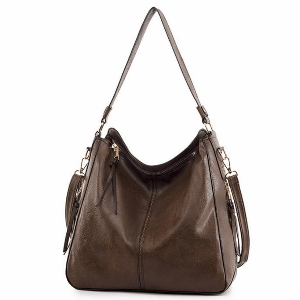 PU Leather PU Leather Handbags Large Capacity Casual Style Leather Shoulder Bag Simple Design Shoulder Strap