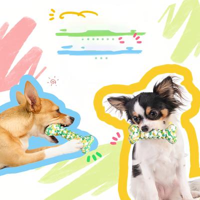 Dog Chew Toys For Aggressive Chewers, Safe Fiber & Nature Rubber Partially ,Teething Cleaning Toys For Small Medium Large Dog Breeds
