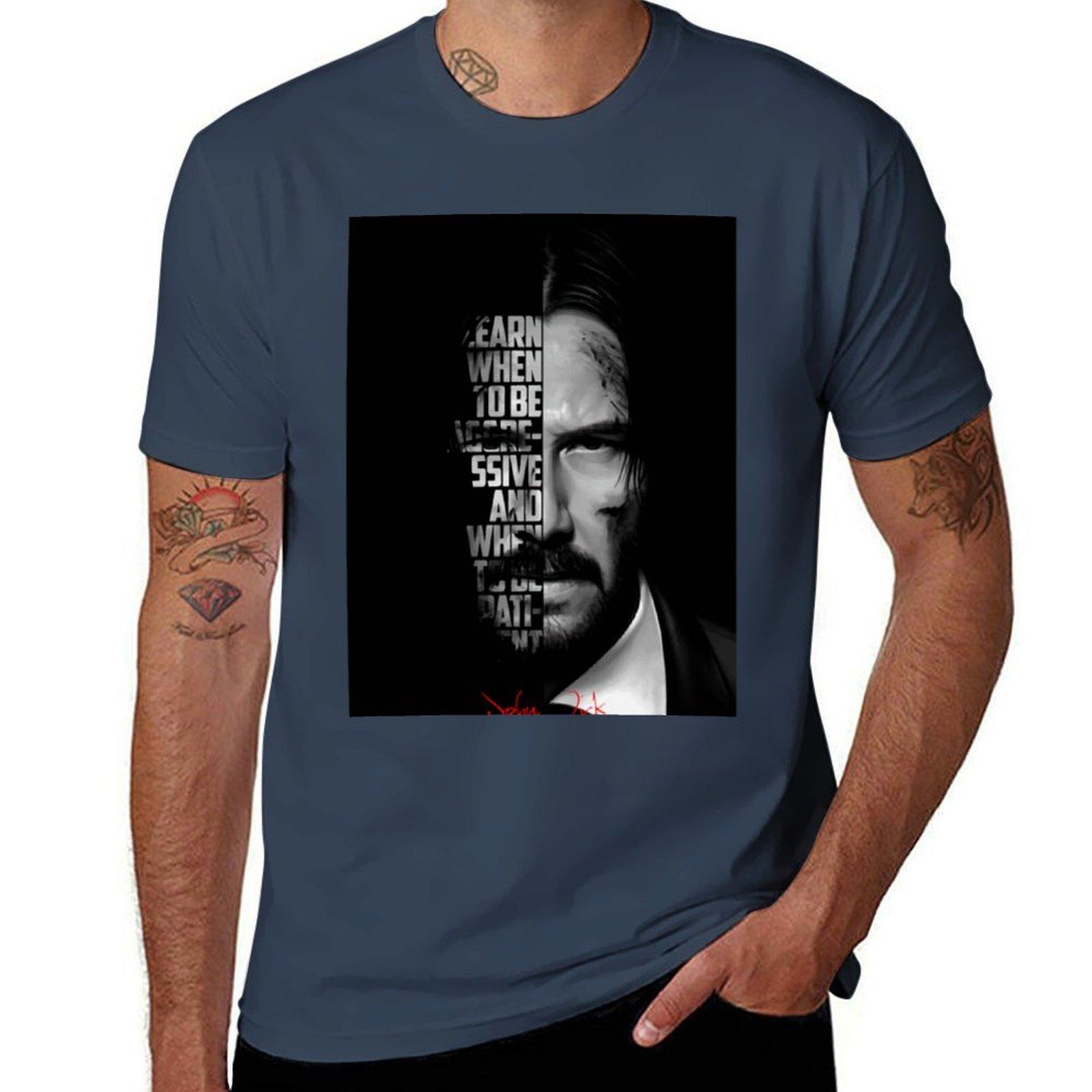 John Wick TShirt Fashion Letter Print TShirt S