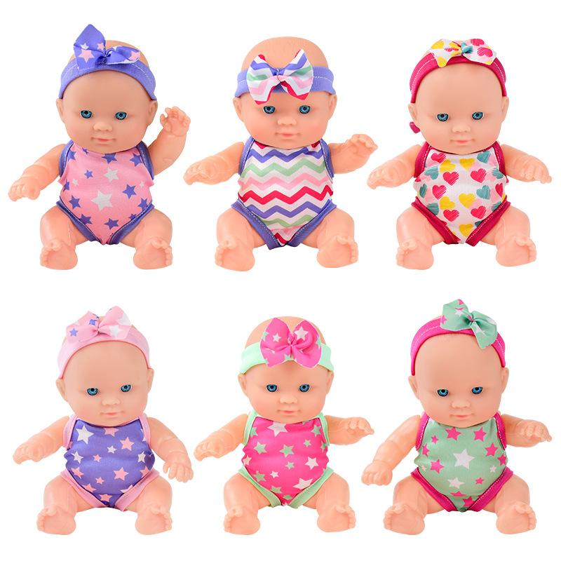 Simulation Babypuppen Figuren Puppen Kinder Weichgummi Spielzeug Geschenk Niedlich Tröstend Beruhigend Babypuppen Kinder Weichgummi Babypuppe
