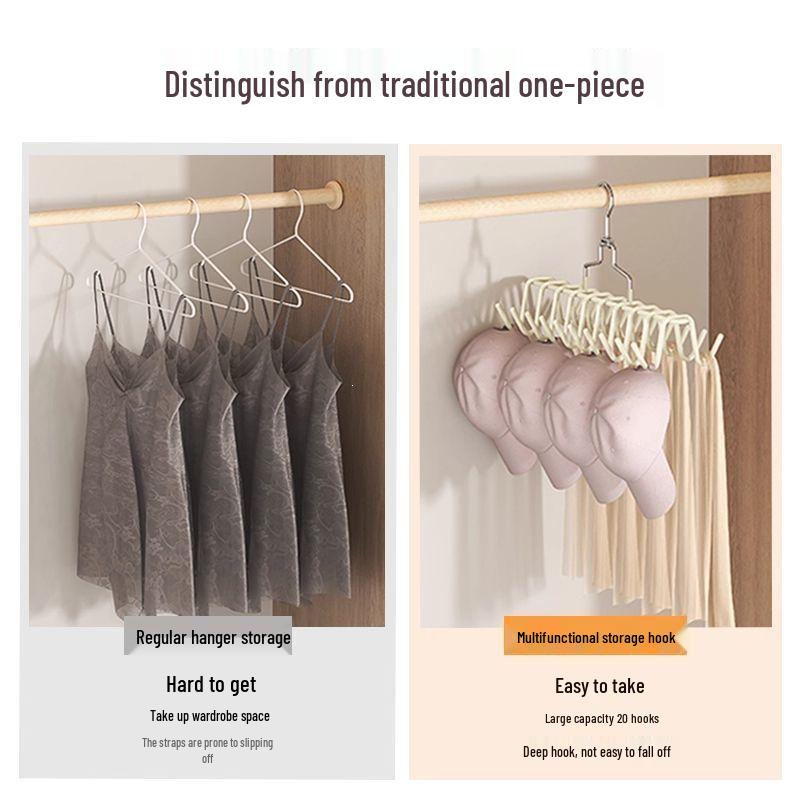 Multi-functional Non-slip Hanger: Double Hook Camisole & Vest Organizer for Home or Dormitory.