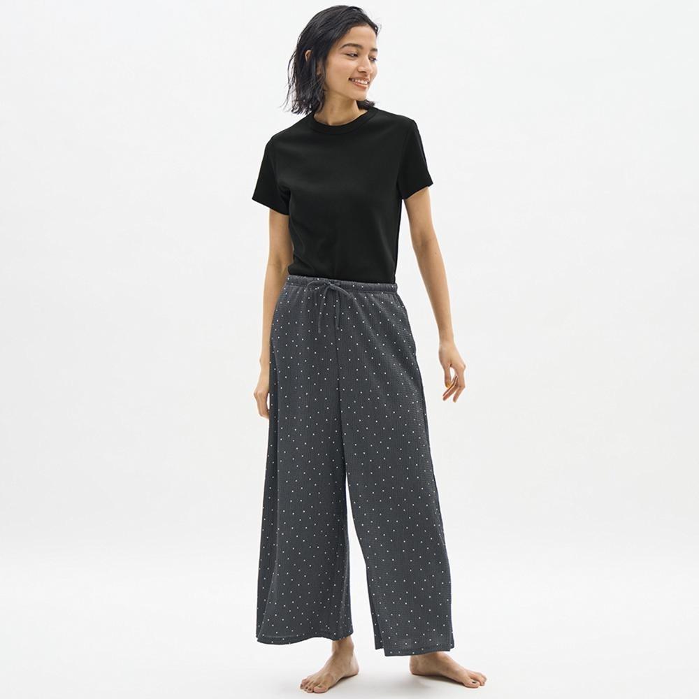 

Брюки-клеш GU by Uniqlo Lounge в горошек +E