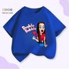 Trendy Heart-Shaped Cartoon Girls' Short Sleeve T-Shirt