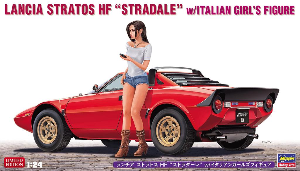 Hasegawa Lancia Stratos HF Stradale Girls Figur Kunststoffmodell 20543 1/24 mit italienischer