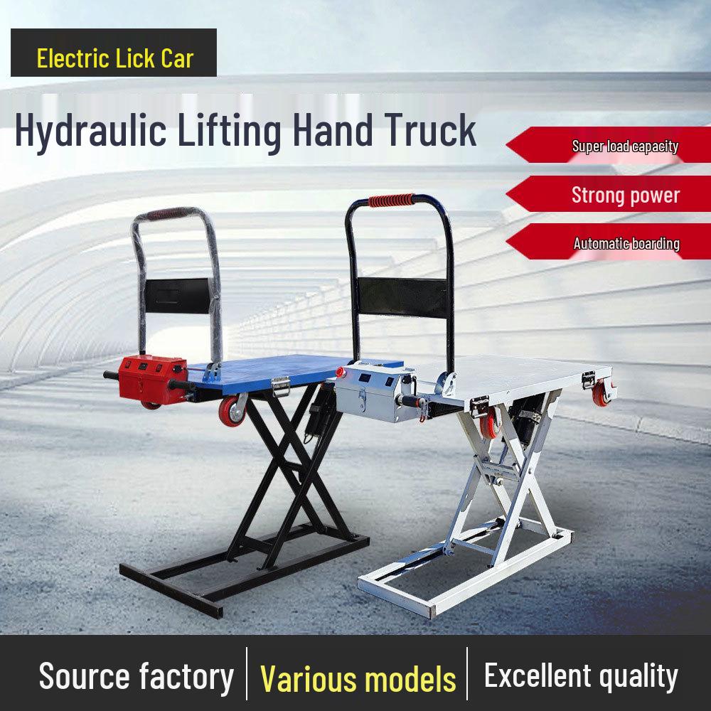 Electric Reach Truck with On-Board Lifting and Hydraulic Scissor Lift Table