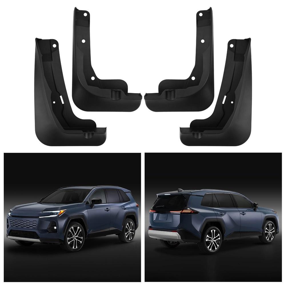 Paraspruzzi in PP Nero per Toyota RAV4 2026+ Copertura Completa Set da 4 Pezzi Paraspruzzi Ruote Anteriori Posteriori 315x200mm 325x210mm