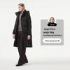 Tanboer Women's Mid-length Hooded Goose Down Jacket