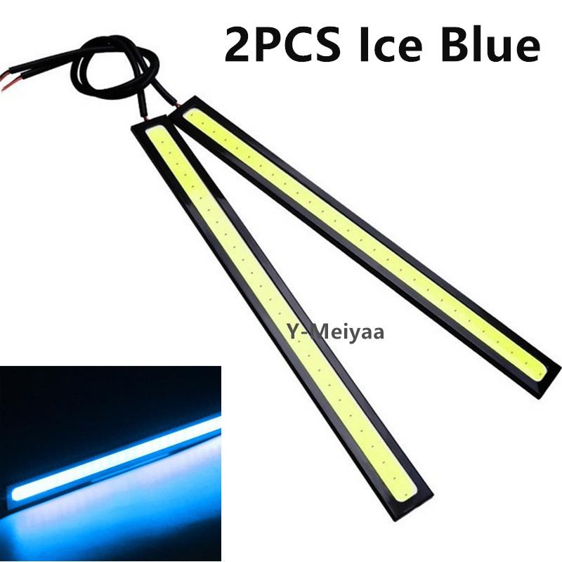 2PCS Universal 12V Ultra Thin Bright LED Car COB Daytime Running Lights SuperBright Low Cosumption Auto DRL Fog Driving Lamp