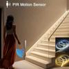 Motion Sensor Led Lights Strip Battery Powered 320 Leds/m COB Led Strip Lights for Stair Closet Under Cabinet Lighting