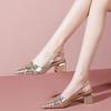 Summer Women's Pumps Cutouts Ladies Sandals Square Heels Party Shoes Shallows Platform Shoes for Women Trend Tacones De Mujer