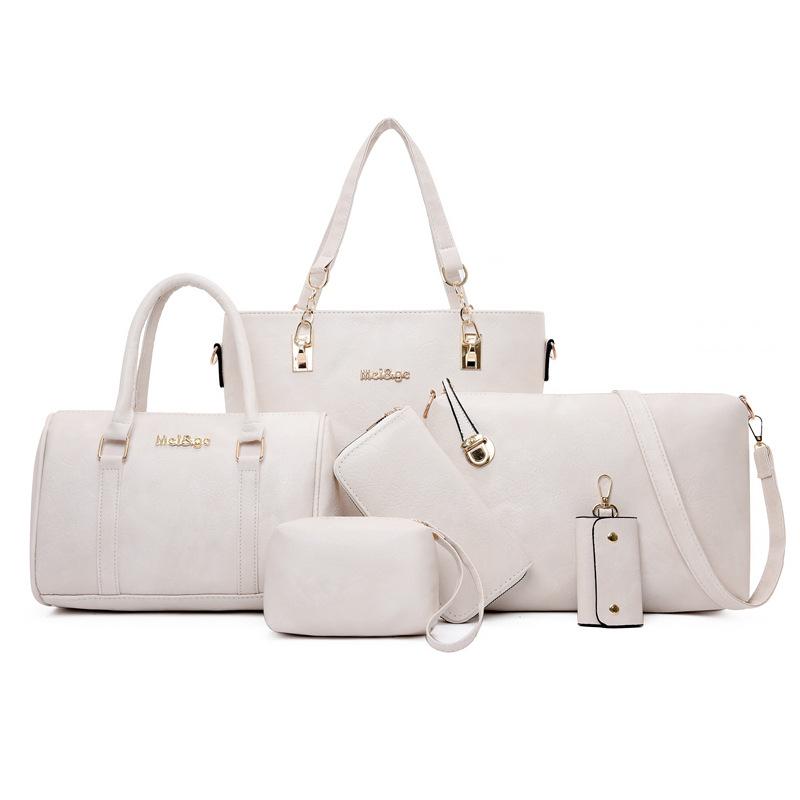 Women's bag new trendy six-piece set, mother and child bag, portable shoulder bag, messenger bag.