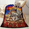 San Francisco 49ers Helmet Artwork Customize Text Blanket Lightweight Personalized Blanket Soft & Cozy Versatile for Office Livingroom Bed Chair