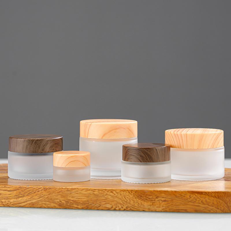 30g Transparent Frosted Glass Cream Jar for Eye Cream Samples