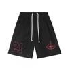 Corteiz Streetwear Short Pants Men Women Alcatraz Ship Print Loose Fit Cotton Shorts