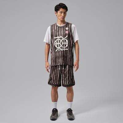 Jordan Mesh Tank Tops Men's Dark Brown Black Crew Neck Moderate