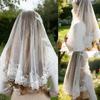 Elegant Russian Bridal Veil Scarf with Cultural Design for Themed Parties Festival Event Polyester Fabric Headcover