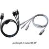 Multi 3 in 1 USB C Long Charger Cable Charging Cord Multiple Ports Long Charging Cable Type C Connector for Cellphones