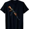 AK-47 Gun T-Shirt Unisex for Adults Black Graphic Short Sleeve Men's T-shirts for Summer Unisex