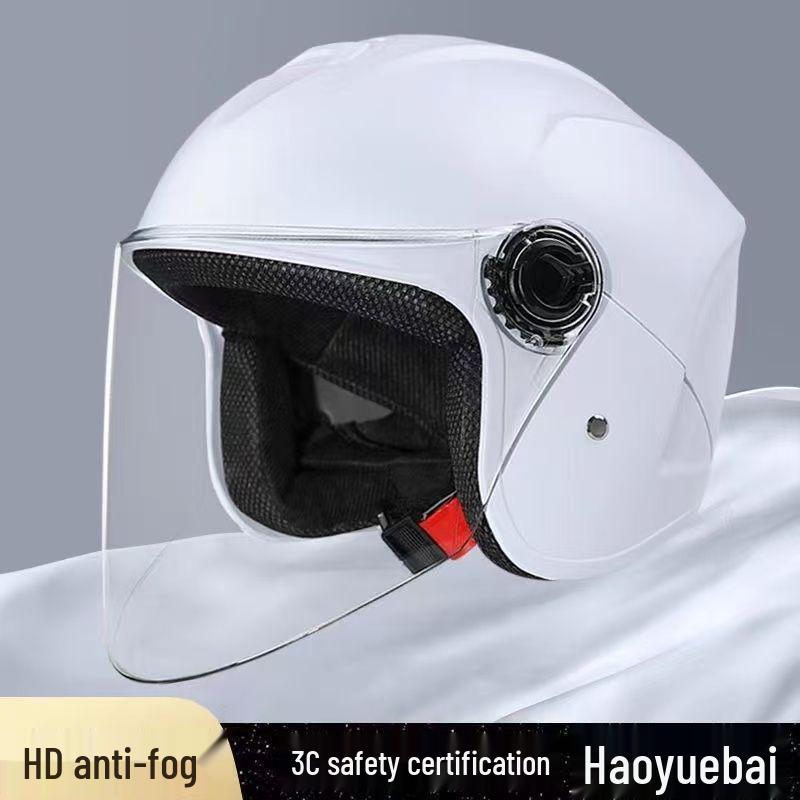 Unisex Winter Half Helmet for Electric Motorcycles - All-Season Cold Protection, Warm, 3C Certified