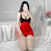 Domila Sexy Ice Silk Transparent Tight Nightclub Beauty Chest Lace-up Short Skirt Princess Ktv Mini Small Skirt Hip-length Skirt