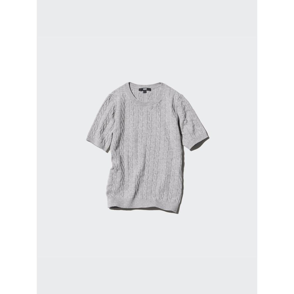 Uniqlo Cable Crew Neck Sweater  Short Sleeve 