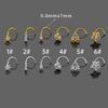 316L Stainless Steel Zircon-Inlaid Flower Star Nose Ring Stud