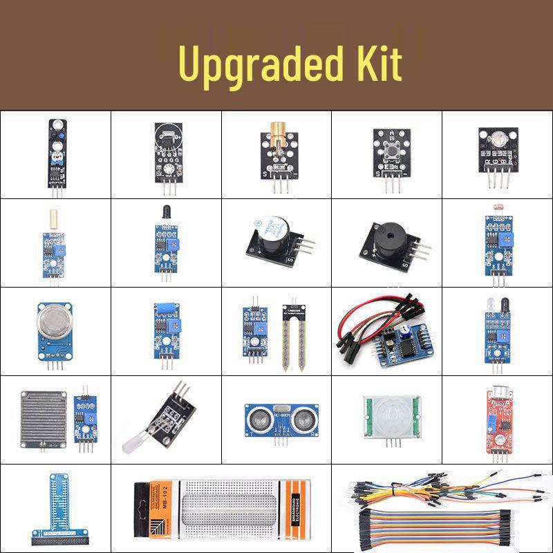 Raspberry Pi Sensor Kit for 3rd & 4th Gen with 20 Modules and Python Graphical Programming