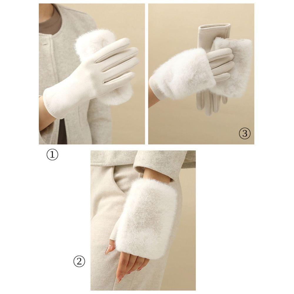 Touchable Screen Winter Gloves Plush Skiing Gloves New Full Finger Gloves  Unisex