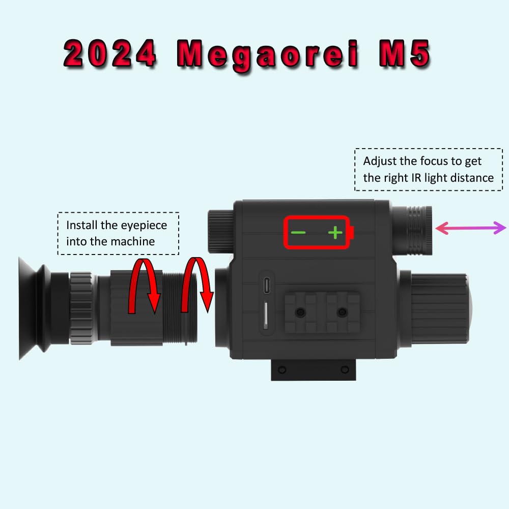 Xtahdge 4X Digital Night Vision Monocular 1080P Infrared IR Night Vision Goggles for Hunting