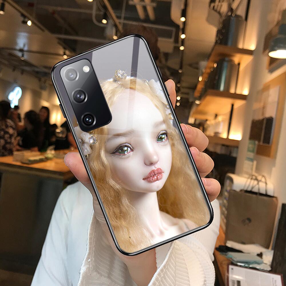 Krajews Creepy Dolls coque Tempered Glass shell Phone case For SamSung Galaxy S8 S9 S10E S20 S21 S5 S30 Plus S20 fe 5G Lite Ultr