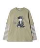 FREEMARIO Warp Boy Layered Long Sleeve [Light Khaki]