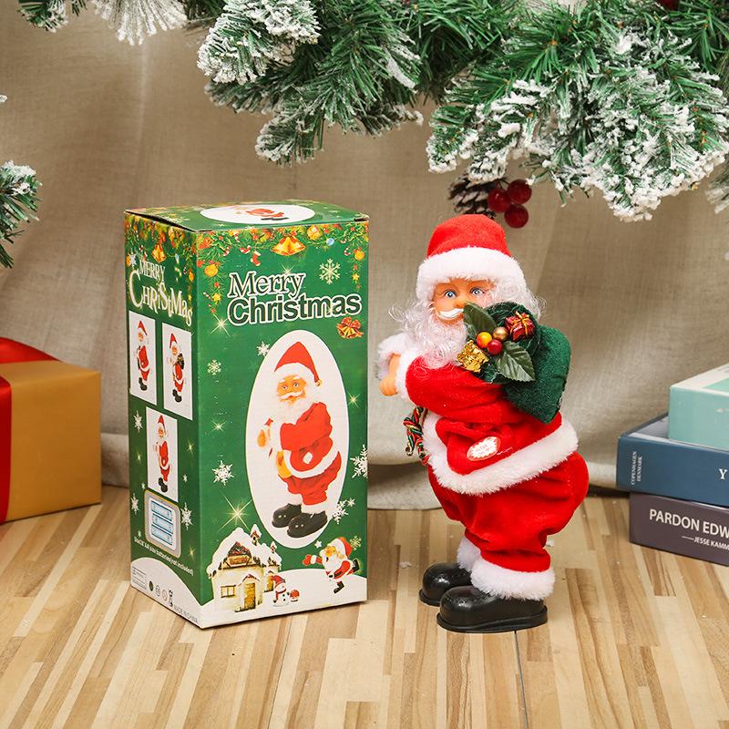Electric Twerking Santa Claus With Music Christmas Children's Gift Toy Shopping Mall Window Decoration