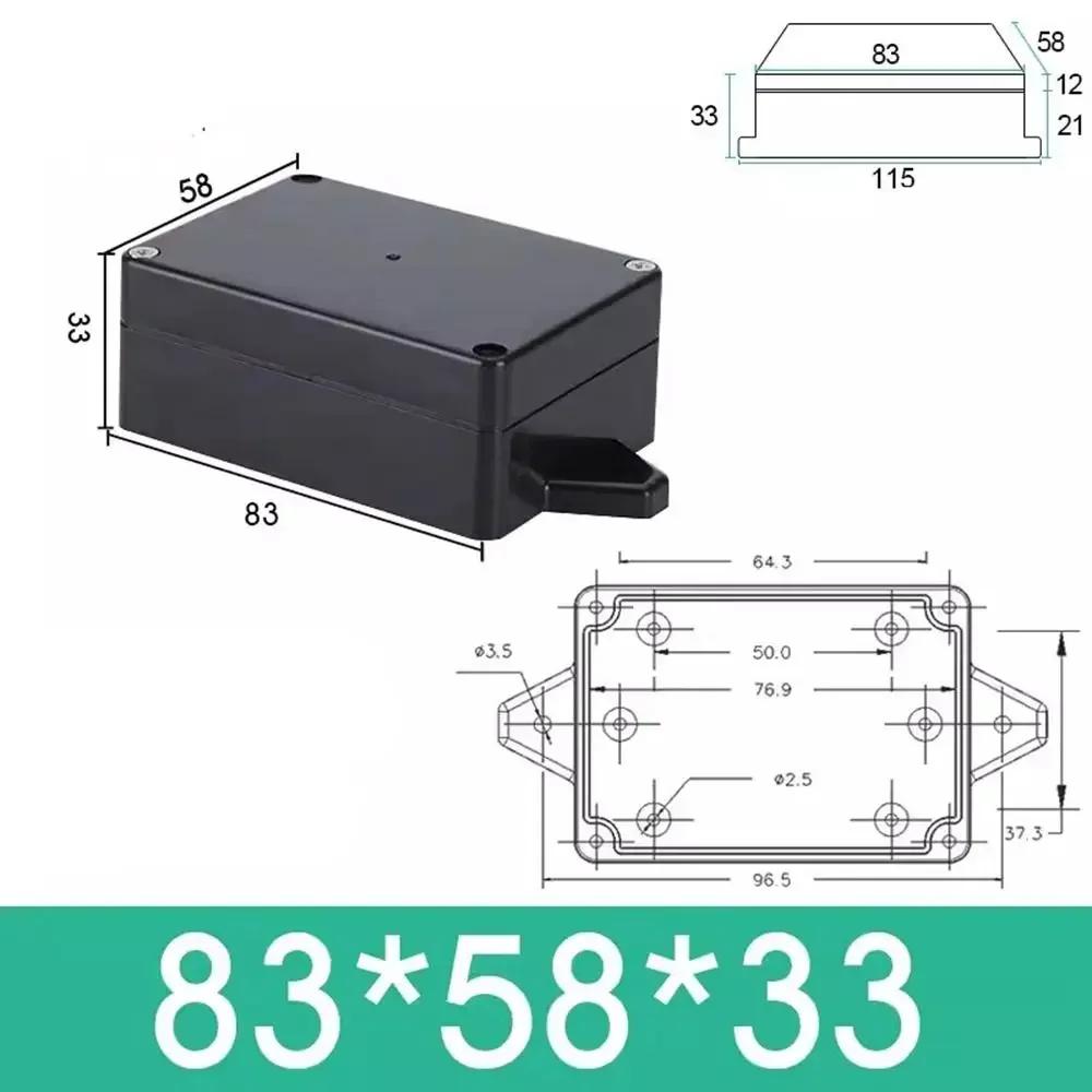 ABS-Kunststoff DIY-Gehäuse Instrument Elektronisches Projektgehäuse Wasserdicht Drei Schichten Sicherheitsüberwachung Koffer Schwarz