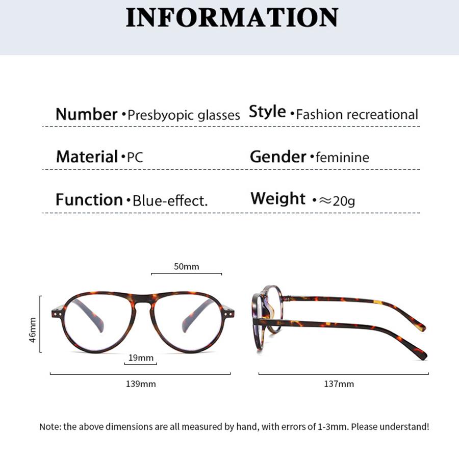 Fashion Reading Glasses Men Presbyopia Hyperopia Leisure Glasses Women Anti Blue Light Eyeglasses +1.0 +1.5 +2.0 +2.5