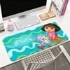 Cartoon D-Dora The E-Explorer Mouse Pad Square Office Gaming Desk Mat Waterproof Non-Slip Rubber Decorative
