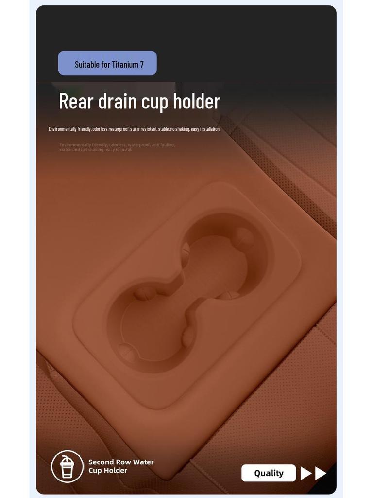 BYD Leopard Titanium 7 Rear Silicone Cup Holder Accessory