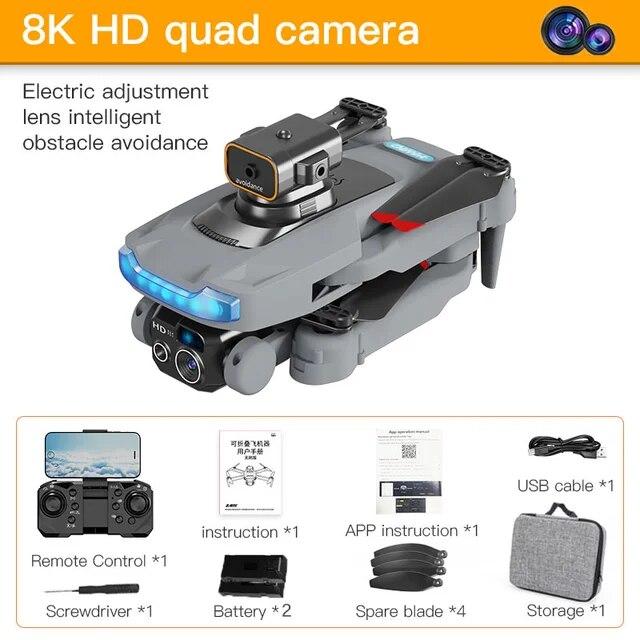 2025 New P15 Mini Drone GPS Professional 8K Hd Camera Obstacle Avoidance Aerial Photography Brushless Foldable Quadcopter Gift Toy
