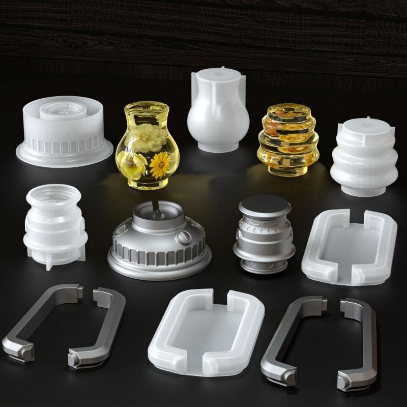 Silicone Camping Lamp Mold Set with LED Suitable for Making Customing Resin Gifts for Holiday or Birthday Presents