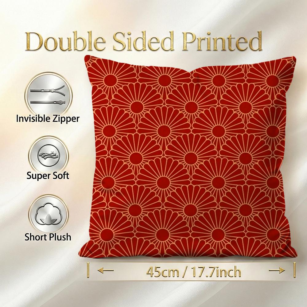 Pattern Japanese Style Pattern Cushion Cover 1Pcs Decorative Covers Soft Cushion Case For Sofa Couch Decor 40X40 45X45