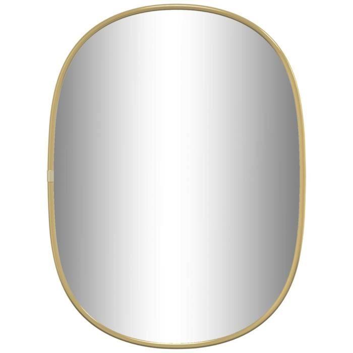 348216 vidaXL Wall Mirror Gold 40x30 Cm