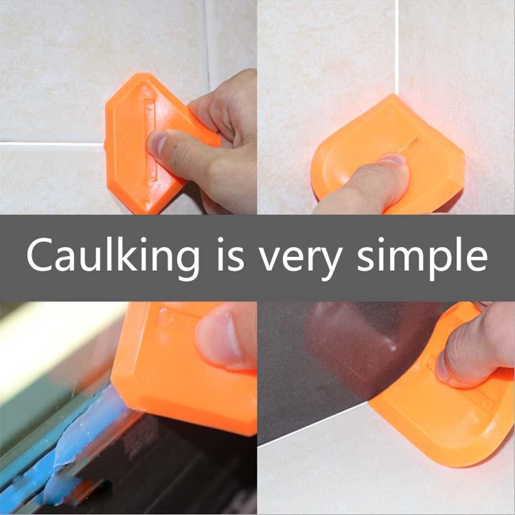 3-in-1 Silicone Caulking Tool: Multifunctional Scraper & Glue Removal Knife