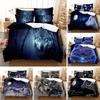 Wolf Duvet Cover Set Wolf with Mechanical Eye Bedding Set for Kid Teens Adults 3d Printing Queen King Size Polyester Quilt Cover